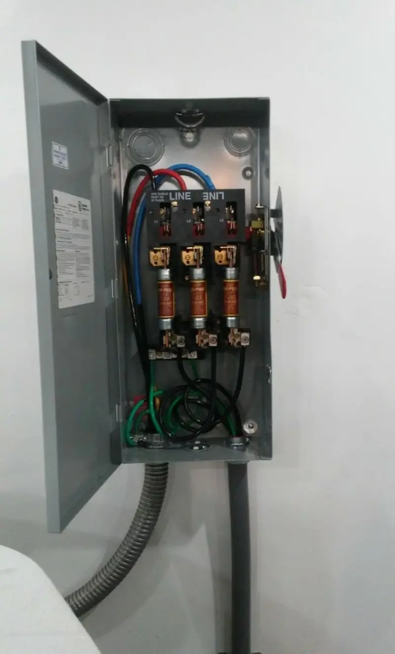 Three-phase disconnect switch installed for Electrical Wiring & Rewiring in Leawood