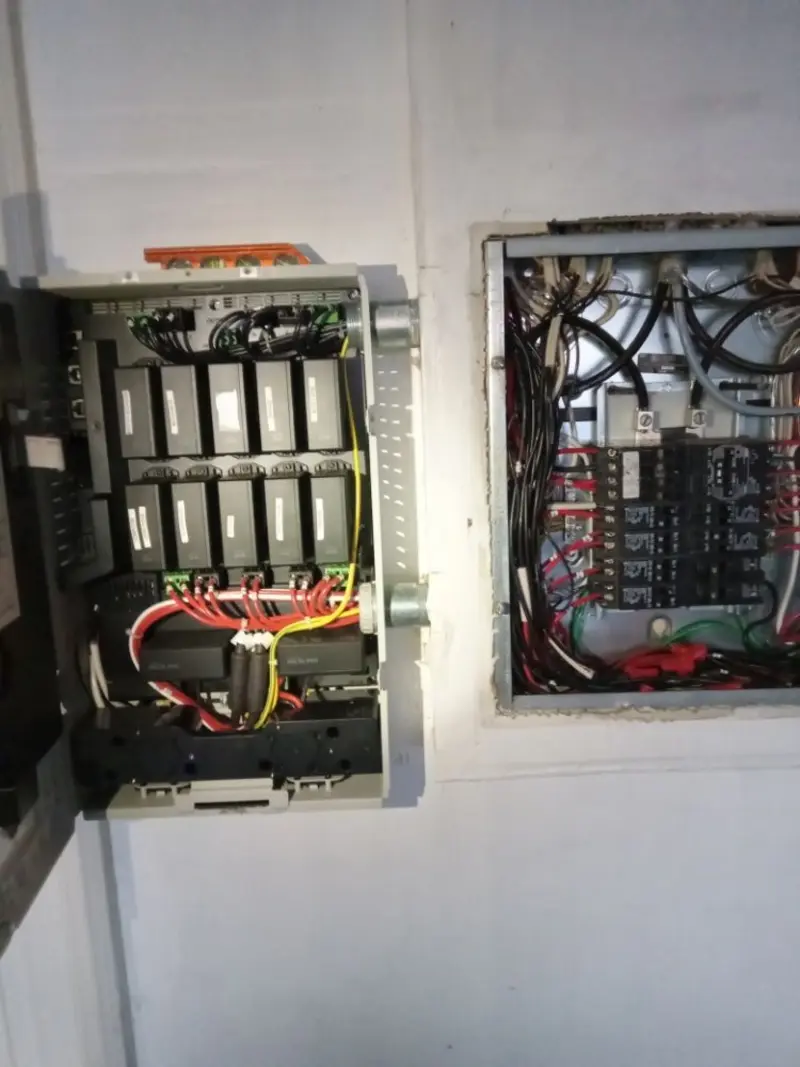 Electrical panel upgrade completed for Security Camera Wiring in Leawood